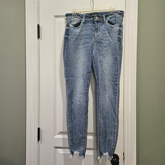 Judy Blue Women's Size 11/30 Daphne Mid Rise Released Waist Band Skinny Jeans - Picture 1 of 8